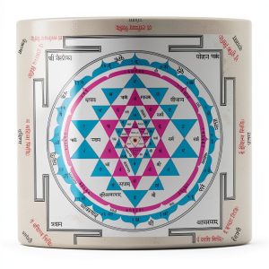 Sri Yantra Printmaking Book Hindu Rituals Devotees Ashram-0