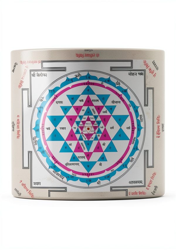 Sri Yantra Printmaking Book Hindu Rituals Devotees Ashram-0