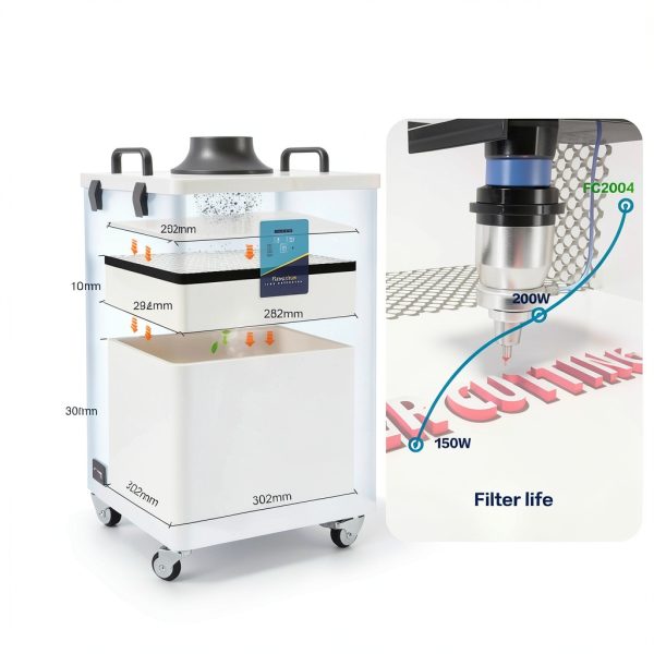 FumeClear FC2004 Fume Extractor Laser Engraving Triple-4