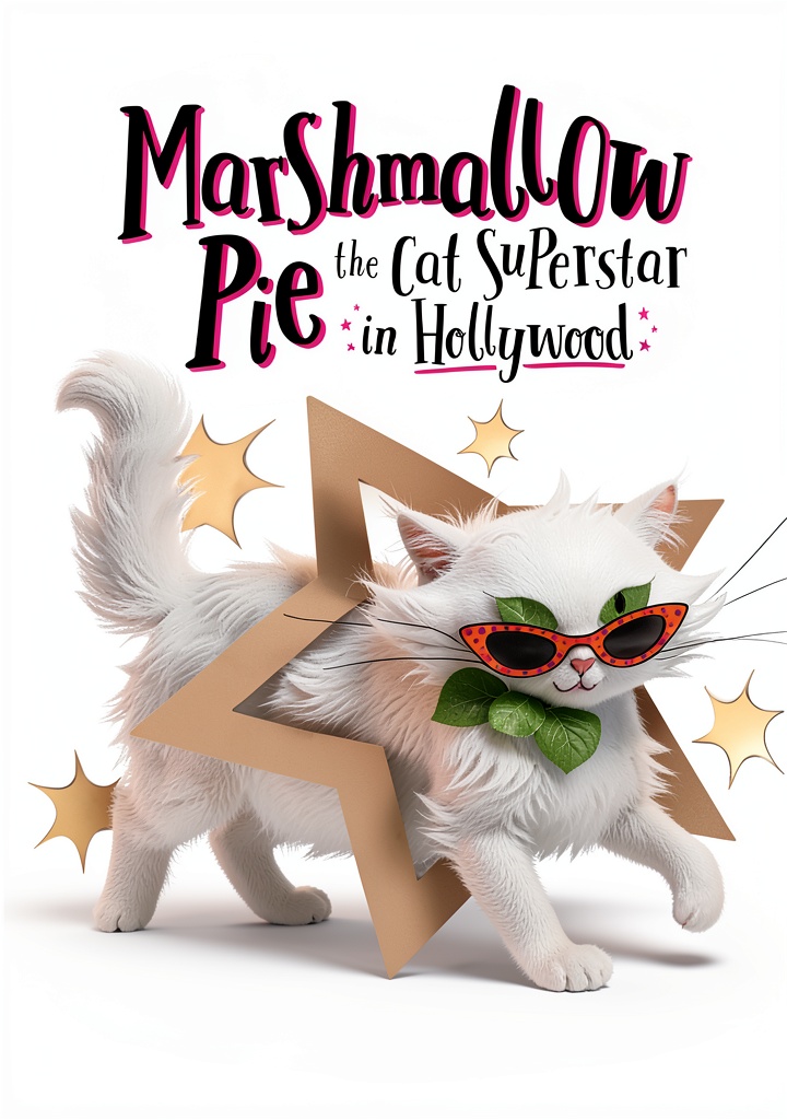 Marshmallow Pie Book 3 cover showing the cat character in an adventurous scene