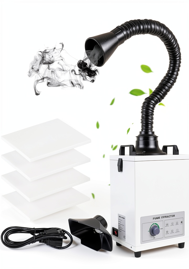 LVCHEN 120W fume extractor in use