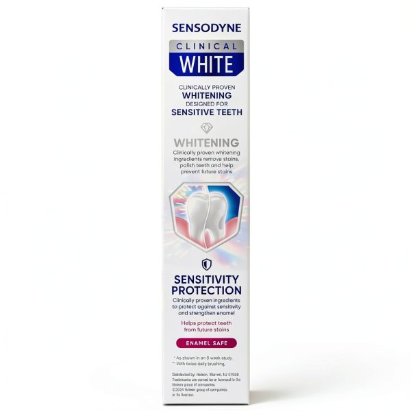 Sensodyne Clinical White Toothpaste 3.4 oz Stain Protector Enamel Safe-10