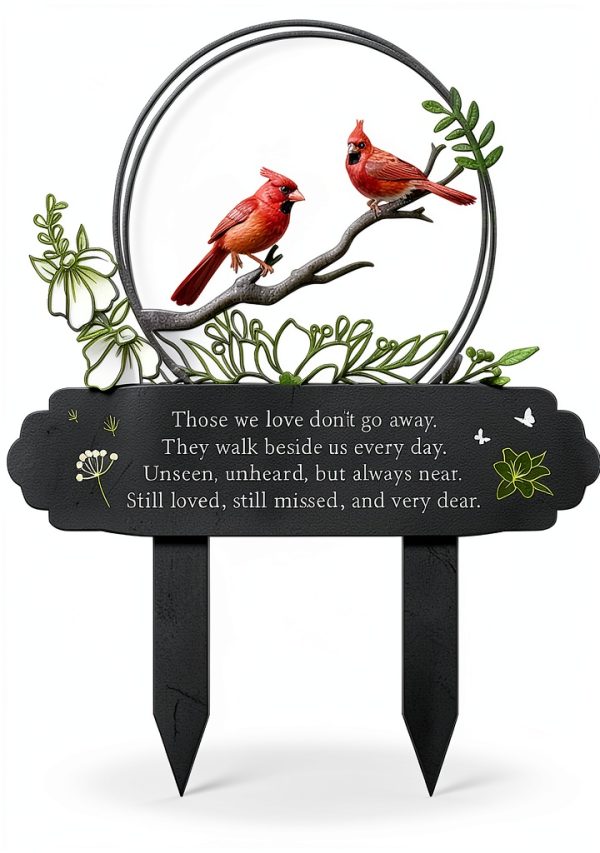 Cardinal Grave Decorations Rngmsi Metal Stakes 13x12in DoubleSided-0