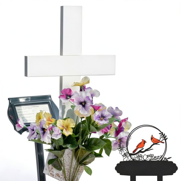 Cardinal Grave Decorations Rngmsi Metal Stakes 13x12in DoubleSided-4