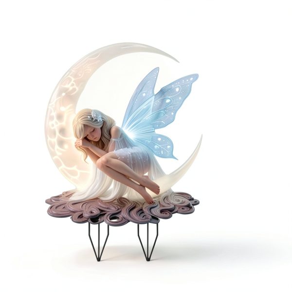 Acrylic Fairy Garden Stake Bohemian Moon Weatherproof Outdoor Decor-0