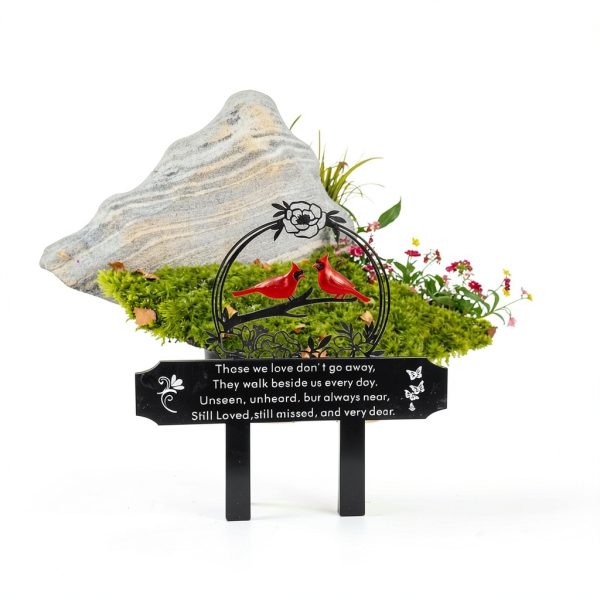 Cardinals Memorial Grave Markers by Jiasku Red Cardinal Metal Stake-5
