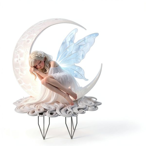 Acrylic Fairy Garden Stake Bohemian Moon Weatherproof Outdoor Decor-5