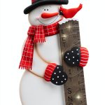 Snowman Snow Gauge Garden Stake by MorTime - Metal Wood Yard Décor-0